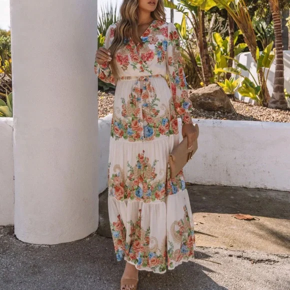 Vici | Dresses | Vici Joliet Floral Tiered Maxi Dress | Poshmark Vici | Dresses | Vici Joliet Floral Tiered Maxi Dress | Poshmark